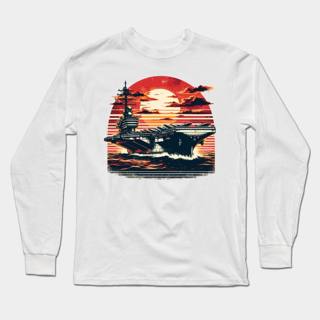 Aircraft carrier Long Sleeve T-Shirt by Vehicles-Art